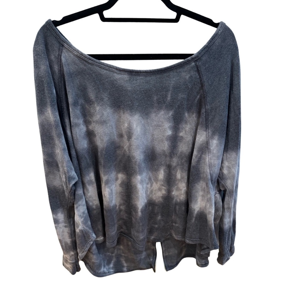 Vintage Havana Off-the-Shoulder Tie-Dye Sweater